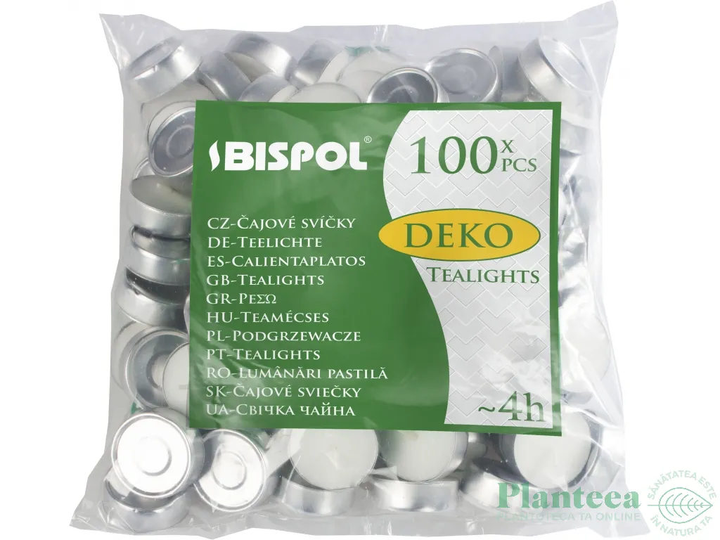 Lumanari pastila neparfumate 4h deko lights punga 100b - BISPOL
