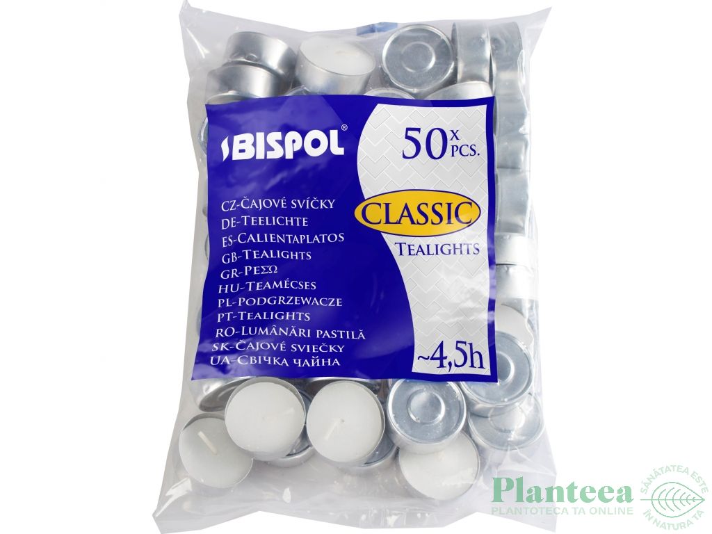 Lumanari pastila neparfumate 4h deko premium set 30b - BISPOL