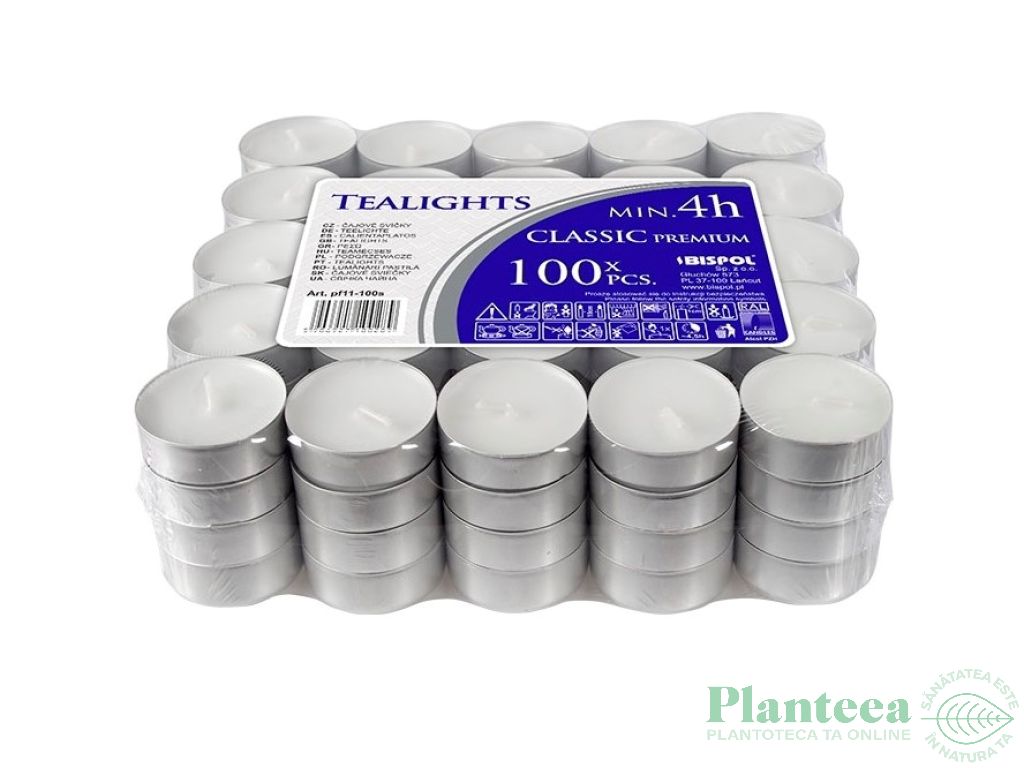 Lumanari pastila neparfumate 4h classic premium set 100b - BISPOL