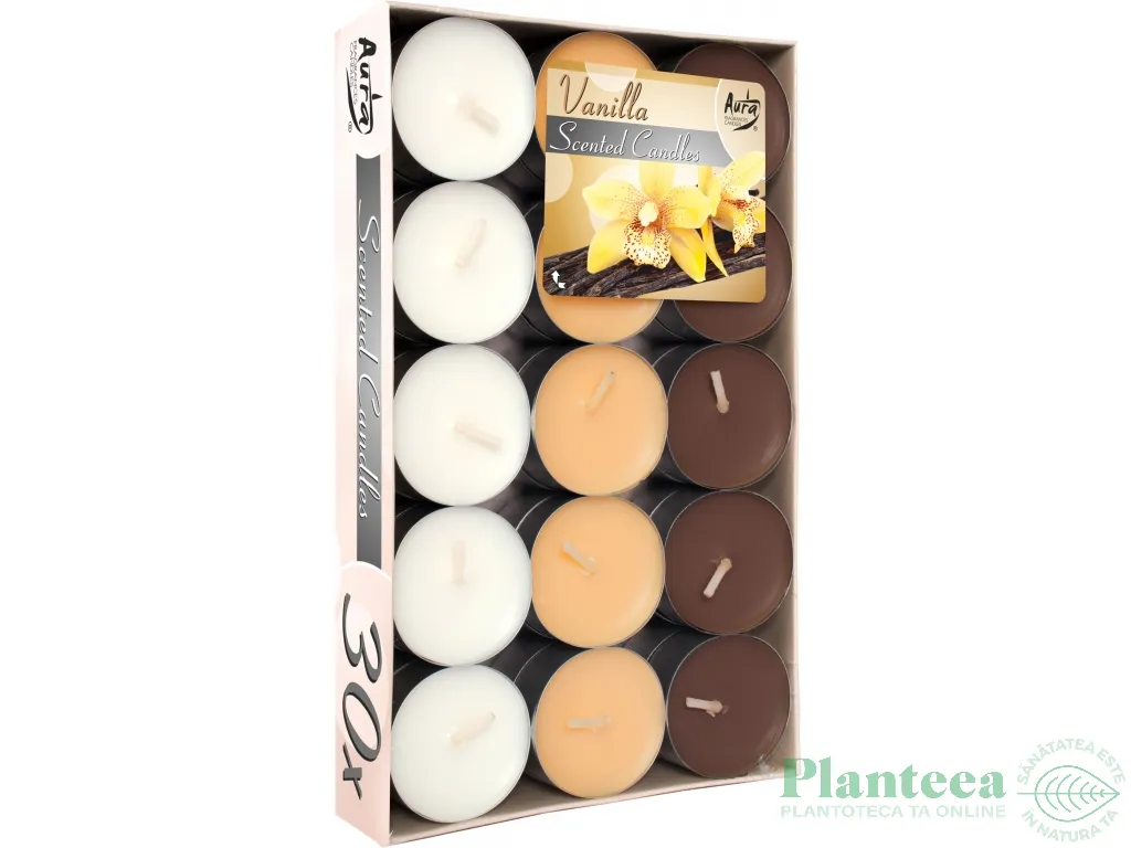 Lumanari pastila parfumate 4h vanilie 30b - AURA