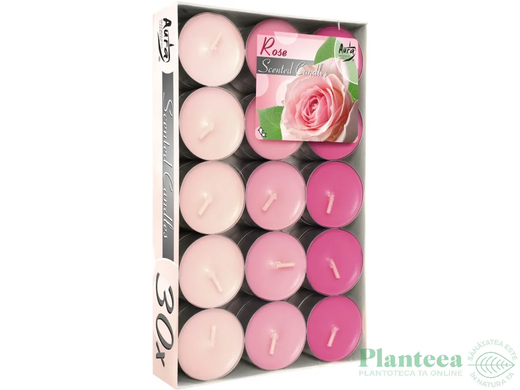 Lumanari pastila parfumate 4h trandafir 30b - AURA