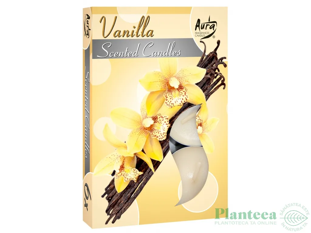 Lumanari pastila parfumate 4h vanilie set 6b - AURA
