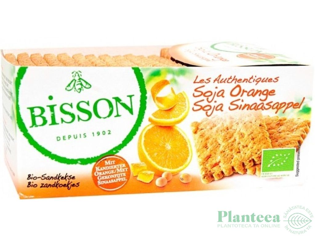 Biscuiti soia portocale confiate eco 180g - BISSON