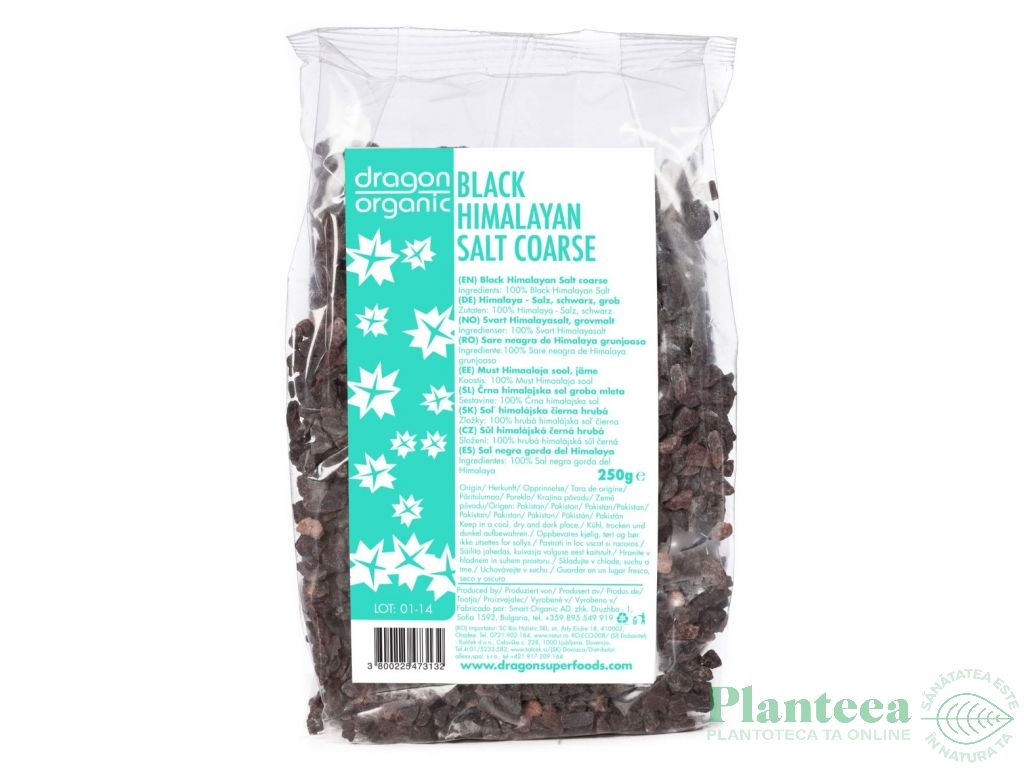 Sare neagra grunjoasa Himalaya 250g - SMART ORGANIC