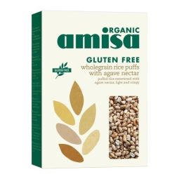 Pufarine orez integral agave fara gluten eco 225g - AMISA