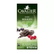 Ciocolata neagra 85% fructe padure 85g - CAVALIER