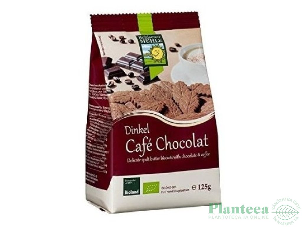 Biscuiti frunze alac ciocolata cafea eco 125g - BOHLSENER MUHLE