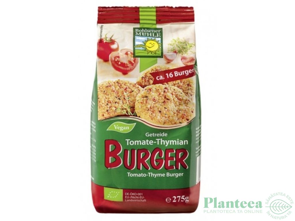 Premix burgeri vegetali tomate cimbru eco 275g - BOHLSENER MUHLE