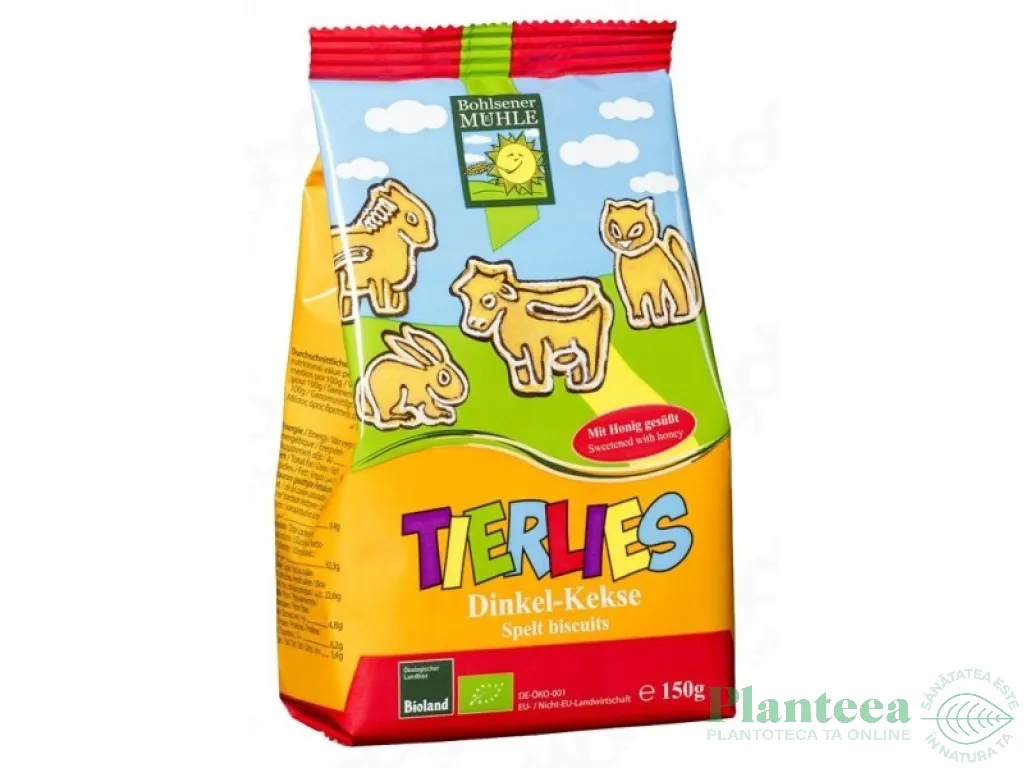 Biscuiti animalute alac miere eco 150g - BOHLSENER MUHLE
