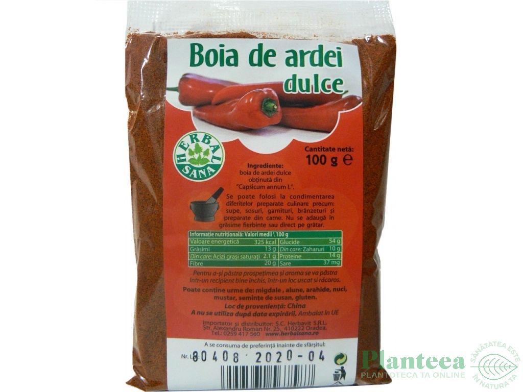 Condiment boia dulce 100g - HERBAL SANA