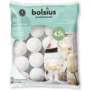 Lumanari plutitoare neparfumate 4,5h alb professional 20b - BOLSIUS