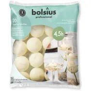 Lumanari plutitoare neparfumate 4,5h crem professional 20b - BOLSIUS
