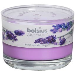 Lumanare parfumata pahar cu capac 26h lavanda 370g - BOLSIUS