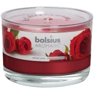 Lumanare parfumata pahar cu capac 26h trandafir 370g - BOLSIUS