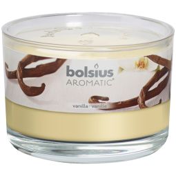 Lumanare parfumata pahar cu capac 26h vanilie 370g - BOLSIUS