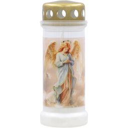 Candela plastic alba model inger capac metalic 70h 240g - BOLSIUS