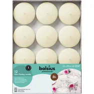Lumanari plutitoare neparfumate 8h crem professional 12b - BOLSIUS