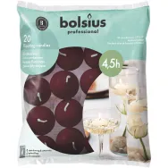 Lumanari plutitoare neparfumate 4,5h burgund professional 20b - BOLSIUS