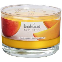 Lumanare parfumata pahar cu capac 26h mango 370g - BOLSIUS