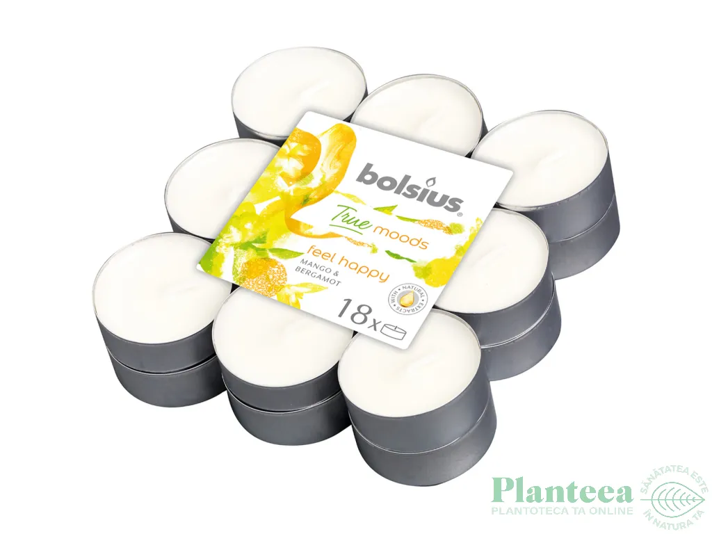 Lumanari pastila parfumate 4h feel happy mango bergamot True moods 18b - BOLSIUS