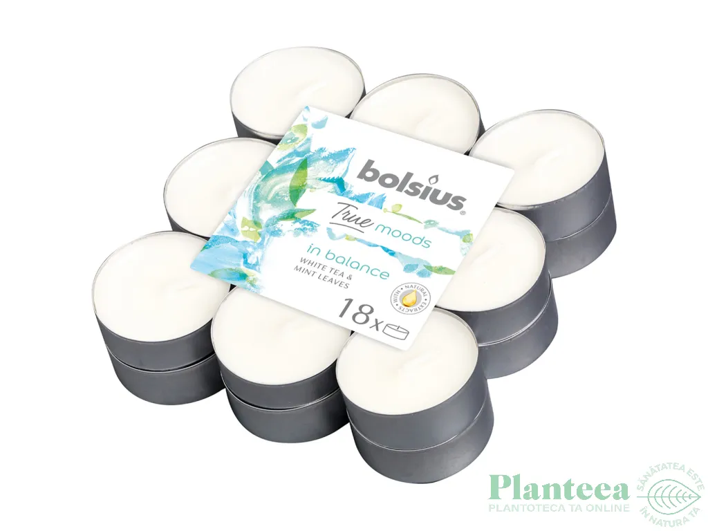 Lumanari pastila parfumate 4h in balance ceai alb menta True moods 18b - BOLSIUS
