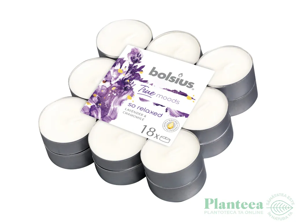 Lumanari pastila parfumate 4h so relaxed lavanda musetel True moods 18b - BOLSIUS
