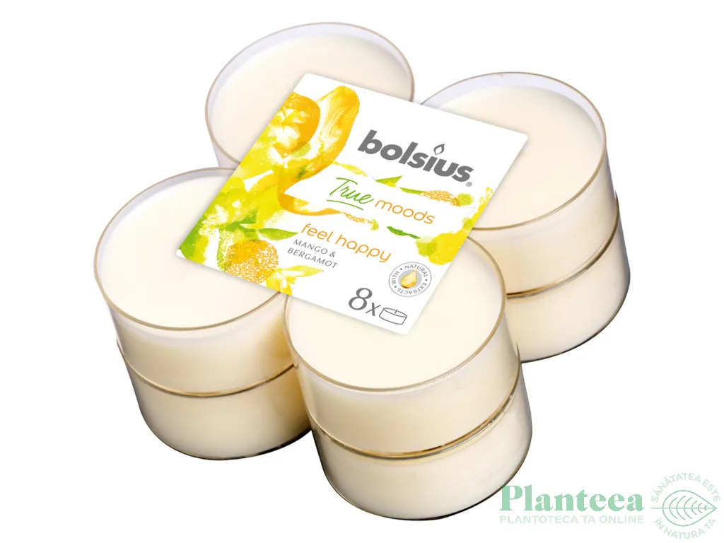 Lumanari pastila parfumate 8h maxi feel happy mango bergamot True moods 8b - BOLSIUS