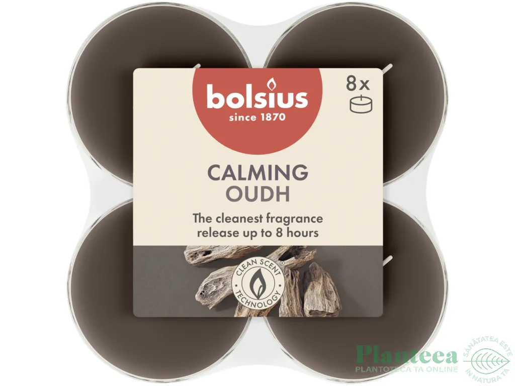 Lumanari pastila parfumate 8h maxi lemn oud True Scents 8b - BOLSIUS