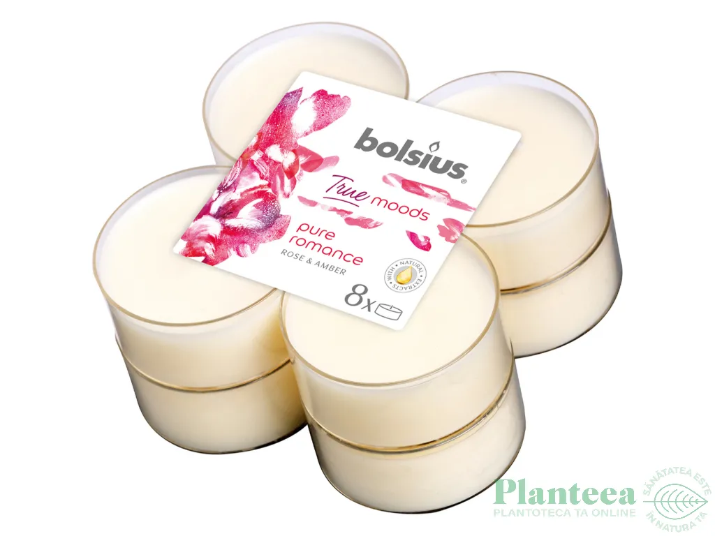 Lumanari pastila parfumate 8h maxi pure romance trandafir chihlimbar True moods 8b - BOLSIUS