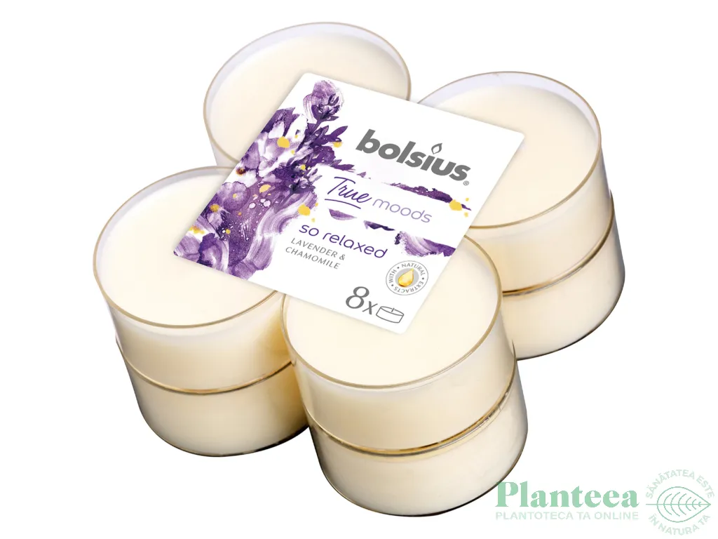 Lumanari pastila parfumate 8h maxi so relaxed lavanda musetel True moods 8b - BOLSIUS