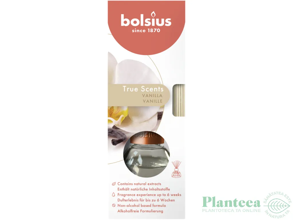 Odorizant difuzor bete casa vanilie True Scents 45ml - BOLSIUS