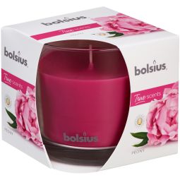 Lumanare parfumata pahar 43h bujor True Scents 660g - BOLSIUS
