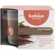 Lumanare parfumata pahar 24h lemn oud True Scents 440g - BOLSIUS