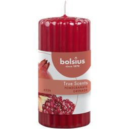 Lumanare parfumata stalp 33h rodie True Scents 260g - BOLSIUS