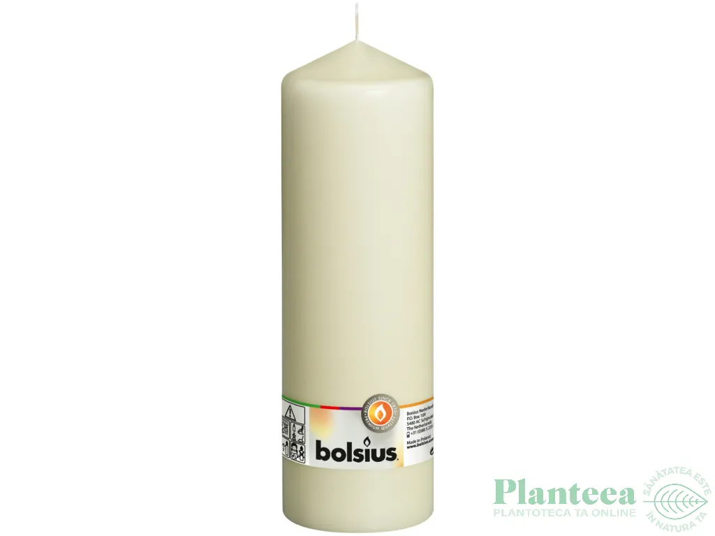Lumanare ornamentala stalp 118h crem ivoire 1080g - BOLSIUS