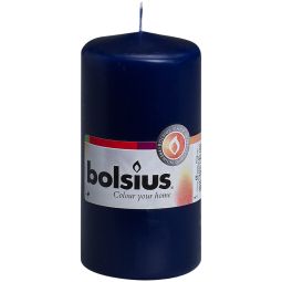 Lumanare ornamentala stalp 33h albastru 260g - BOLSIUS