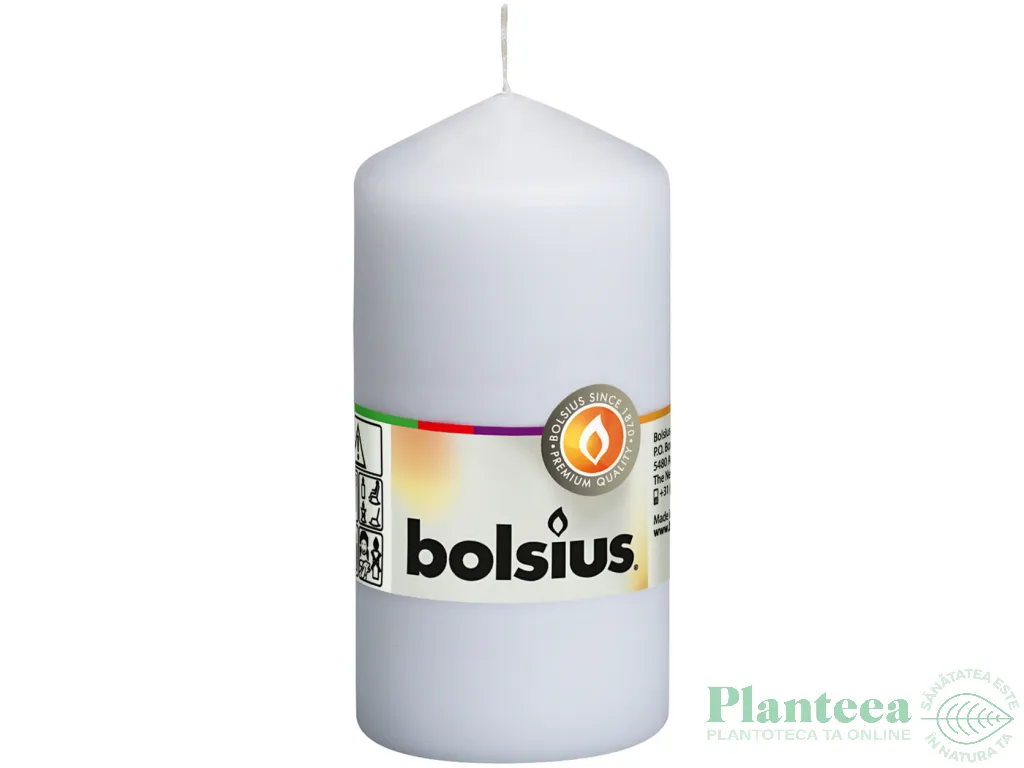 Lumanare ornamentala stalp 33h alb 260g - BOLSIUS