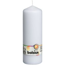 Lumanare ornamentala stalp 84h alb 640g - BOLSIUS