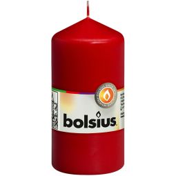 Lumanare ornamentala stalp 33h rosu 260g - BOLSIUS