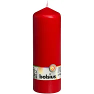 Lumanare ornamentala stalp 84h rosu 640g - BOLSIUS
