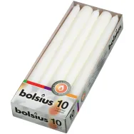 Lumanari ornamentale conice 7,5h alb 10b - BOLSIUS