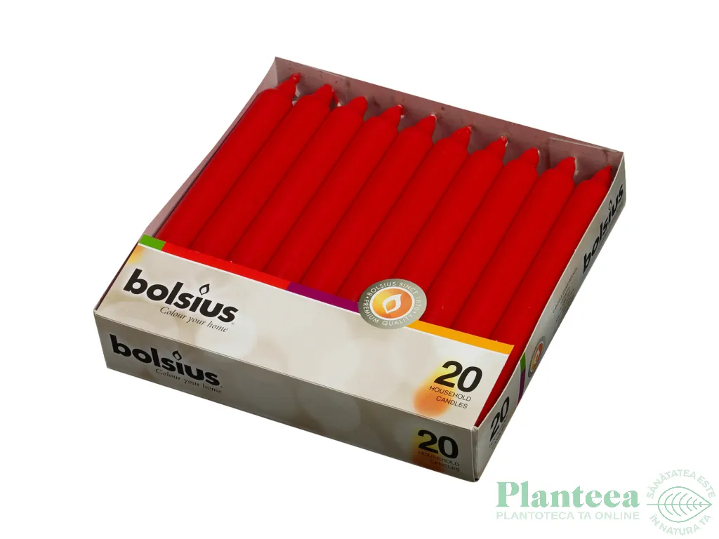 Lumanari ornamentale cilindrice 6h rosu 20b - BOLSIUS