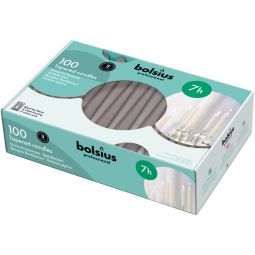 Lumanari ornamentale conice 7,5h gri 100b - BOLSIUS