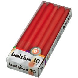 Lumanari ornamentale conice 7,5h rosu 10b - BOLSIUS