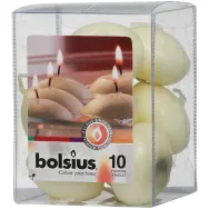 Lumanari plutitoare neparfumate 4,5h crem 10b - BOLSIUS