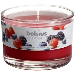Lumanare parfumata pahar cu capac 26h fructe padure 370g - BOLSIUS