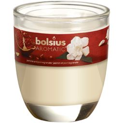 Lumanare parfumata pahar 23h iasomie rodie 290g - BOLSIUS