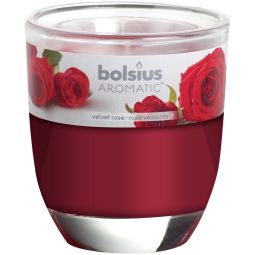Lumanare parfumata pahar 23h trandafir 290g - BOLSIUS