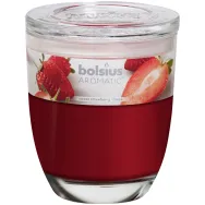 Lumanare parfumata pahar maxi 55h capsuni 370g - BOLSIUS