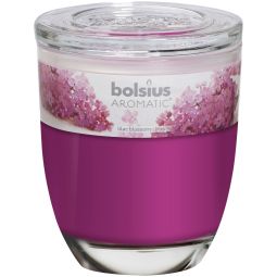 Lumanare parfumata pahar maxi 55h liliac 370g - BOLSIUS
